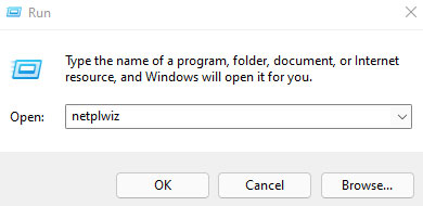 Windpws 11 netplwiz command